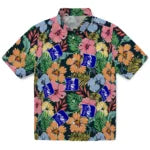 Duke Blue Devils Hawaiian Shirt - Brilliant Hibiscus Garden | Moonbestprint