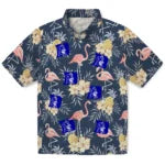 Duke Blue Devils Hawaiian Shirt - Flamingo Hibiscus | Moonbestprint