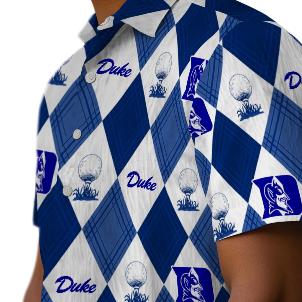 Duke Blue Devils Hawaiian Shirt - Golfing Plaid | Moonbestprint
