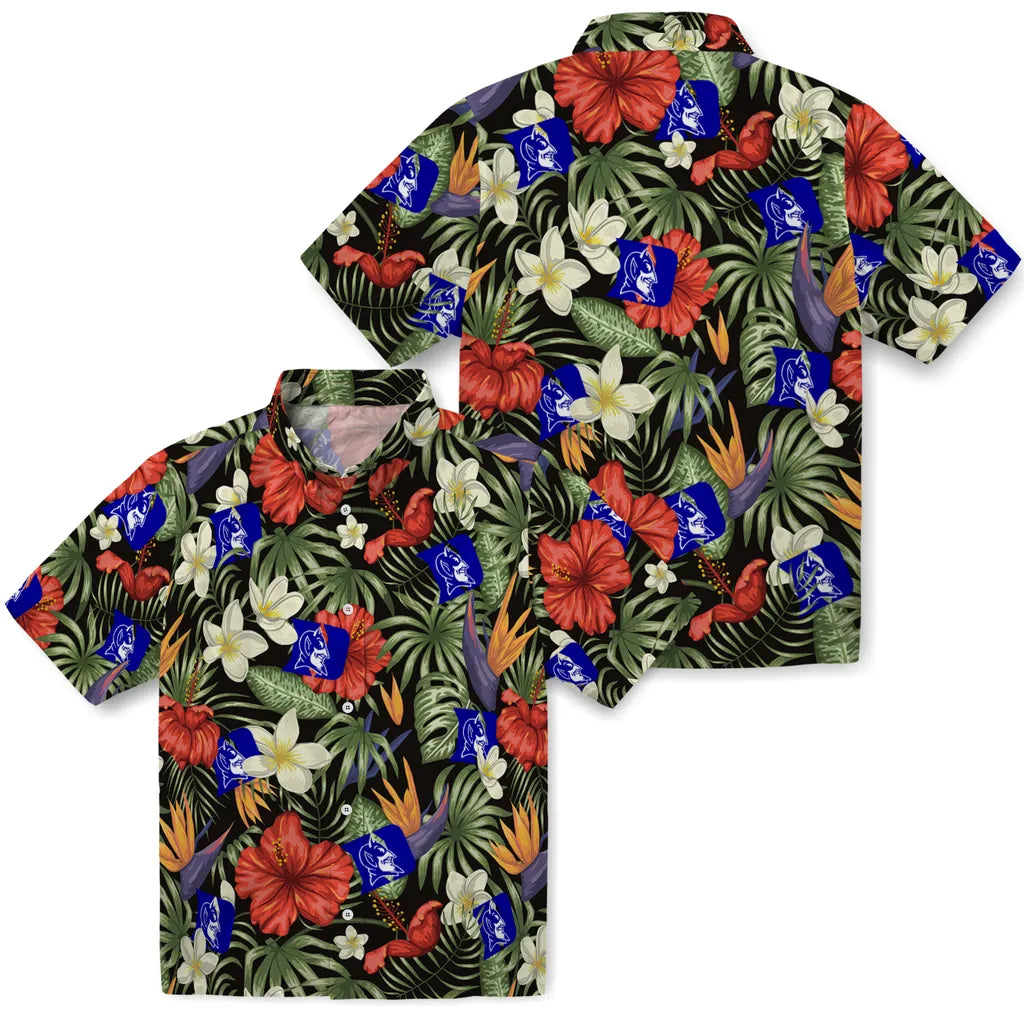 Duke Blue Devils Hawaiian Shirt - Hawaii Floral Hibiscus | Moonbestprint