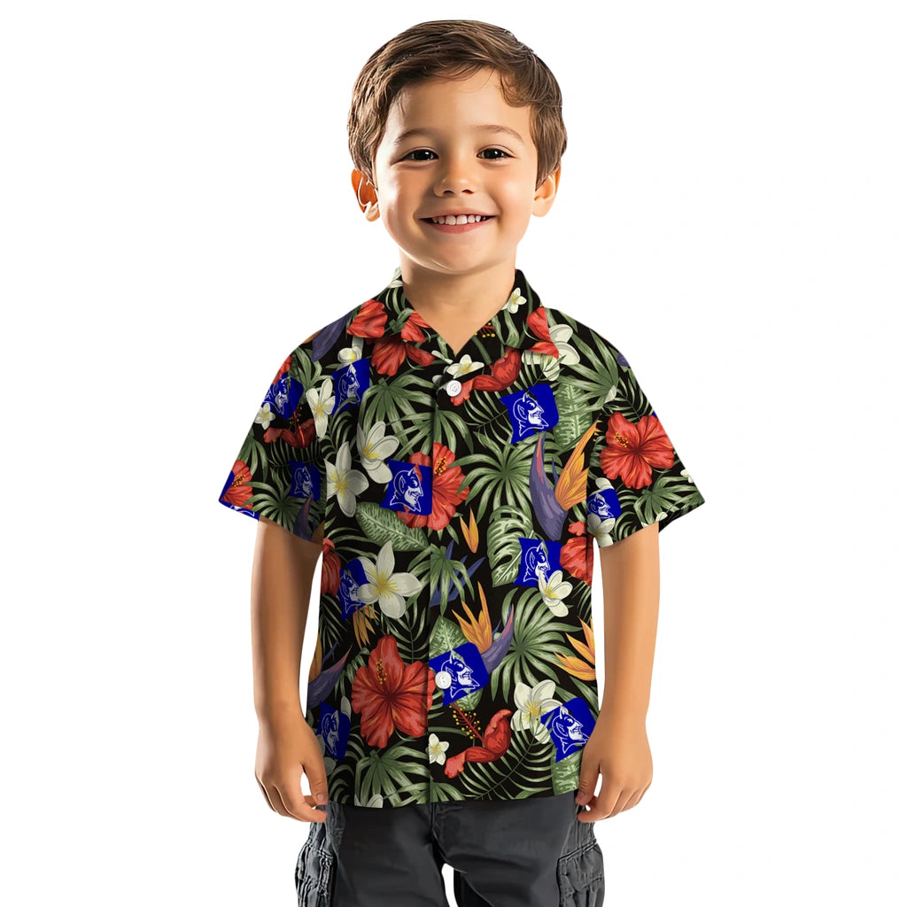 Duke Blue Devils Hawaiian Shirt - Hawaii Floral Hibiscus | Moonbestprint