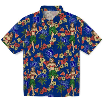 Duke Blue Devils Hawaiian Shirt - Hawaiian Girls Design | Moonbestprint