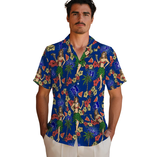 Duke Blue Devils Hawaiian Shirt - Hawaiian Girls Design | Moonbestprint