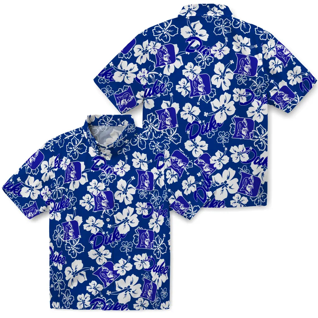 Duke Devils Hibiscus Bloom Hawaiian Shirt – Moonbestprint