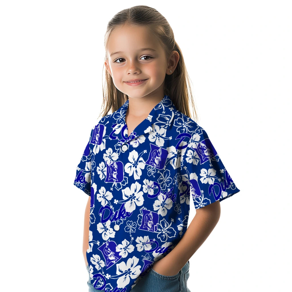 Duke Devils Hibiscus Bloom Hawaiian Shirt – Moonbestprint