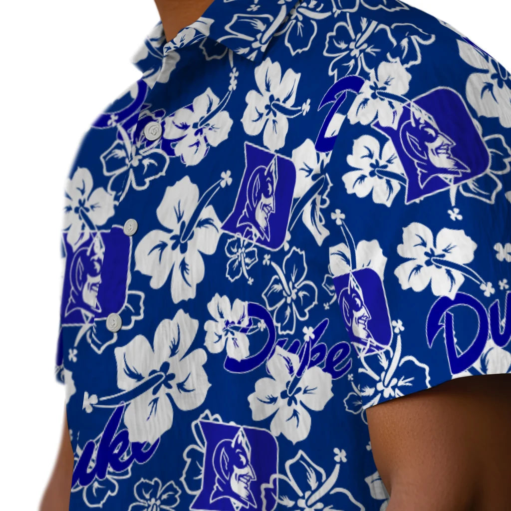Duke Devils Hibiscus Bloom Hawaiian Shirt – Moonbestprint