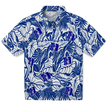 Duke Blue Devils Hawaiian Shirt - Monstera Layer | Moonbestprint