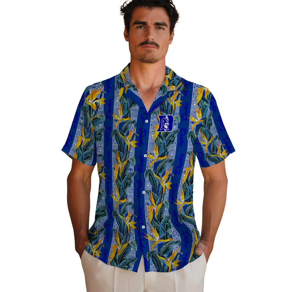 Duke Blue Devils Hawaiian Shirt - Paradise Vines | Moonbestprint