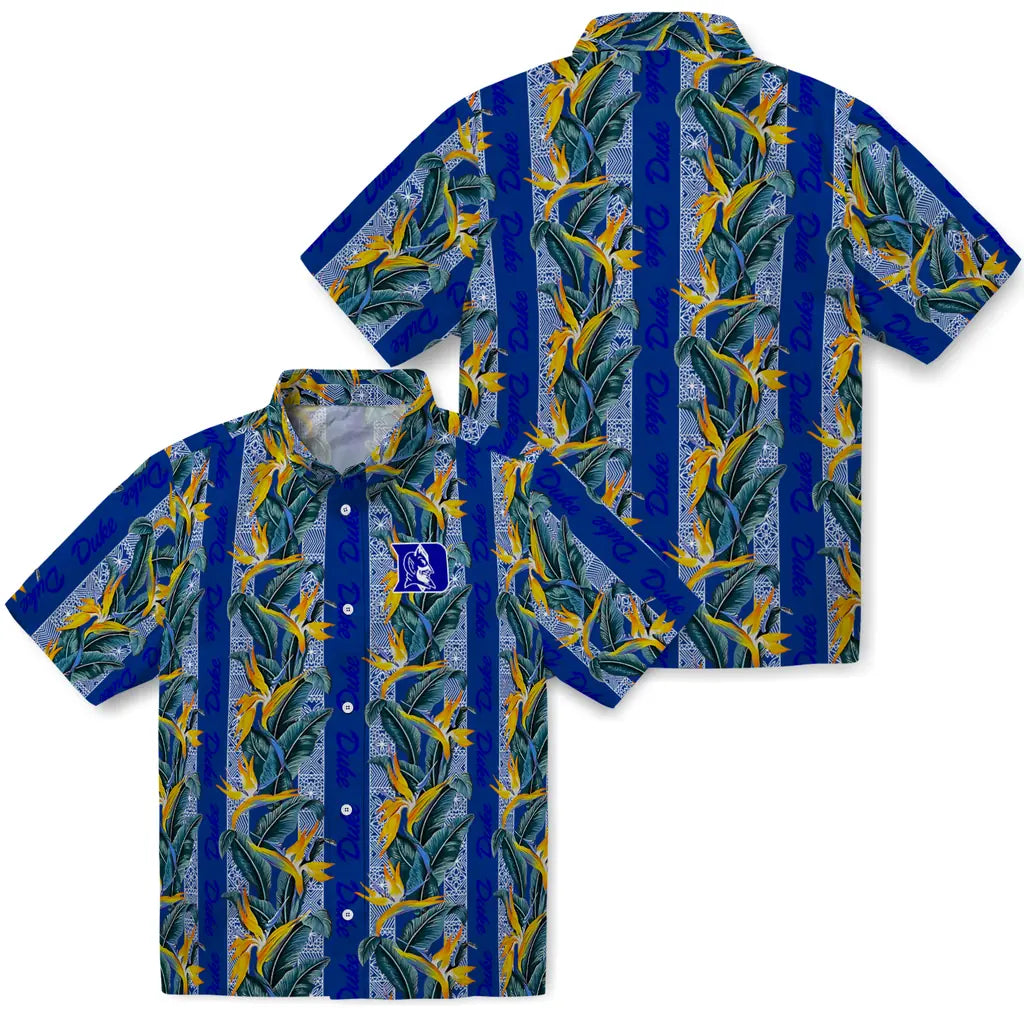 Duke Blue Devils Hawaiian Shirt - Paradise Vines | Moonbestprint
