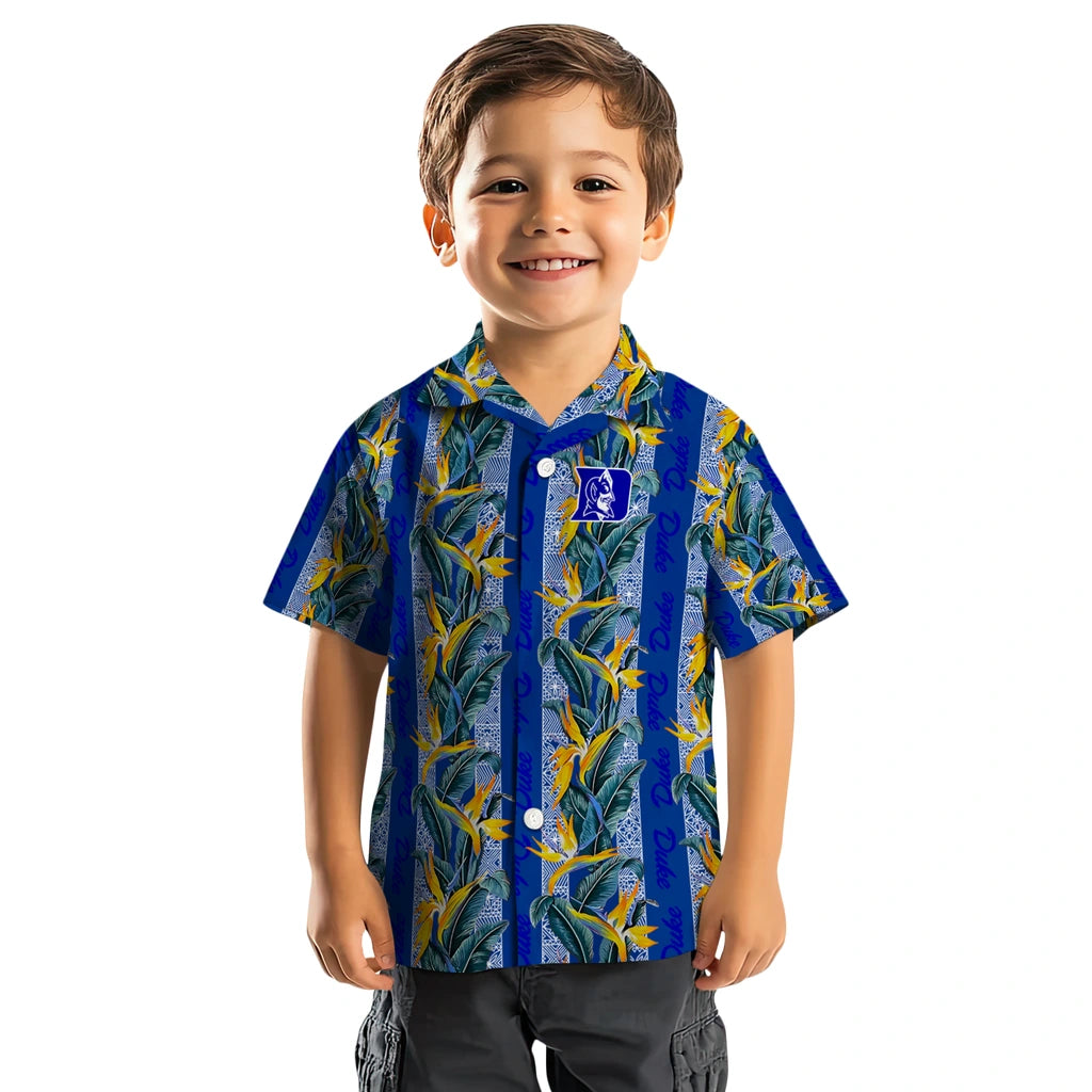 Duke Blue Devils Hawaiian Shirt - Paradise Vines | Moonbestprint