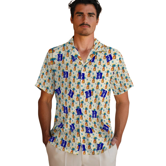 Duke Blue Devils Hawaiian Shirt - Pineapple Delight | Moonbestprint