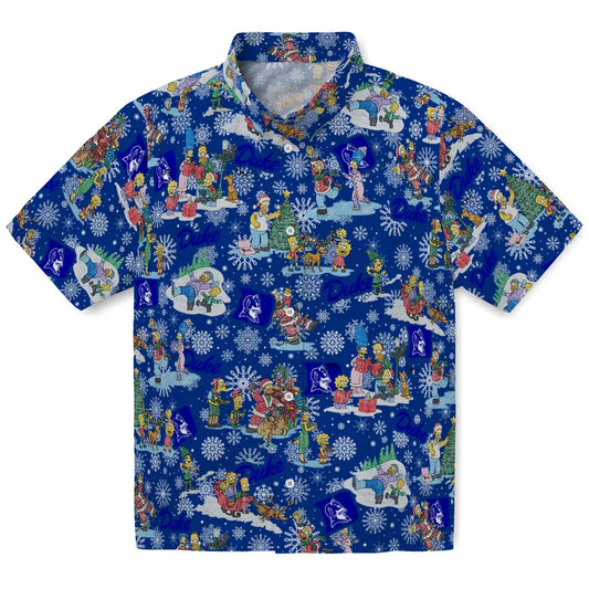 Duke Blue Devils Hawaiian Shirt - Simpsons Christmas | Moonbestprint