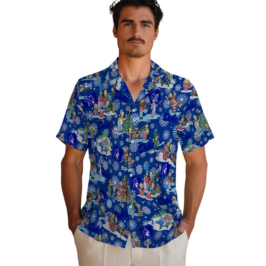 Duke Blue Devils Hawaiian Shirt - Simpsons Christmas | Moonbestprint
