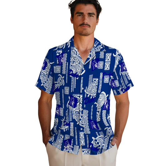 Duke Blue Devils Hawaiian Shirt - Turtle Lines | Moonbestprint