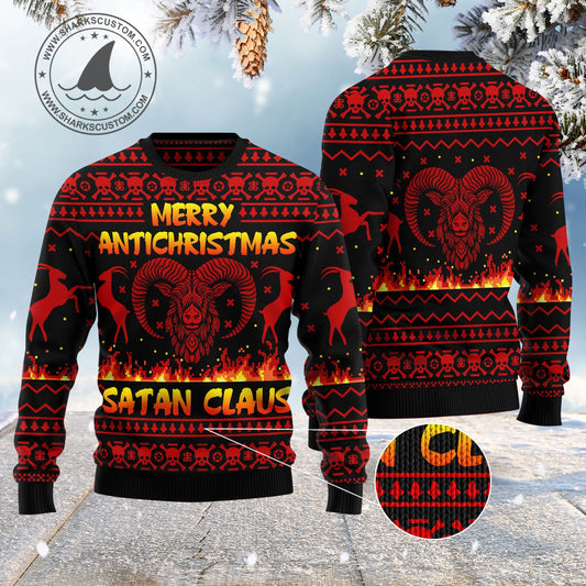 Merry Antichristmas Satan Claus Ugly Christmas Sweater ? Usalast