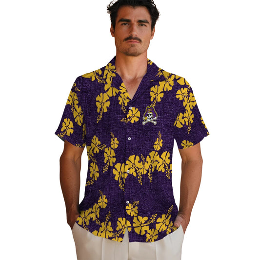 East Carolina Pirates Hawaiian Shirt - 50th State Flower | Moonbestprint