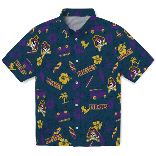 East Carolina Pirates Hawaiian Shirt - Beach Vibe | Moonbestprint