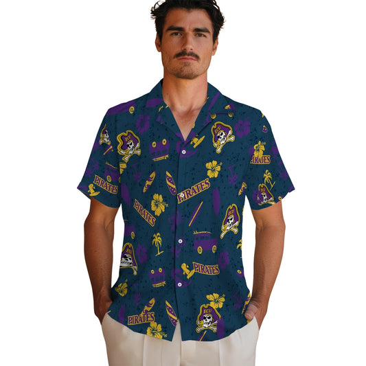 East Carolina Pirates Hawaiian Shirt - Beach Vibe | Moonbestprint
