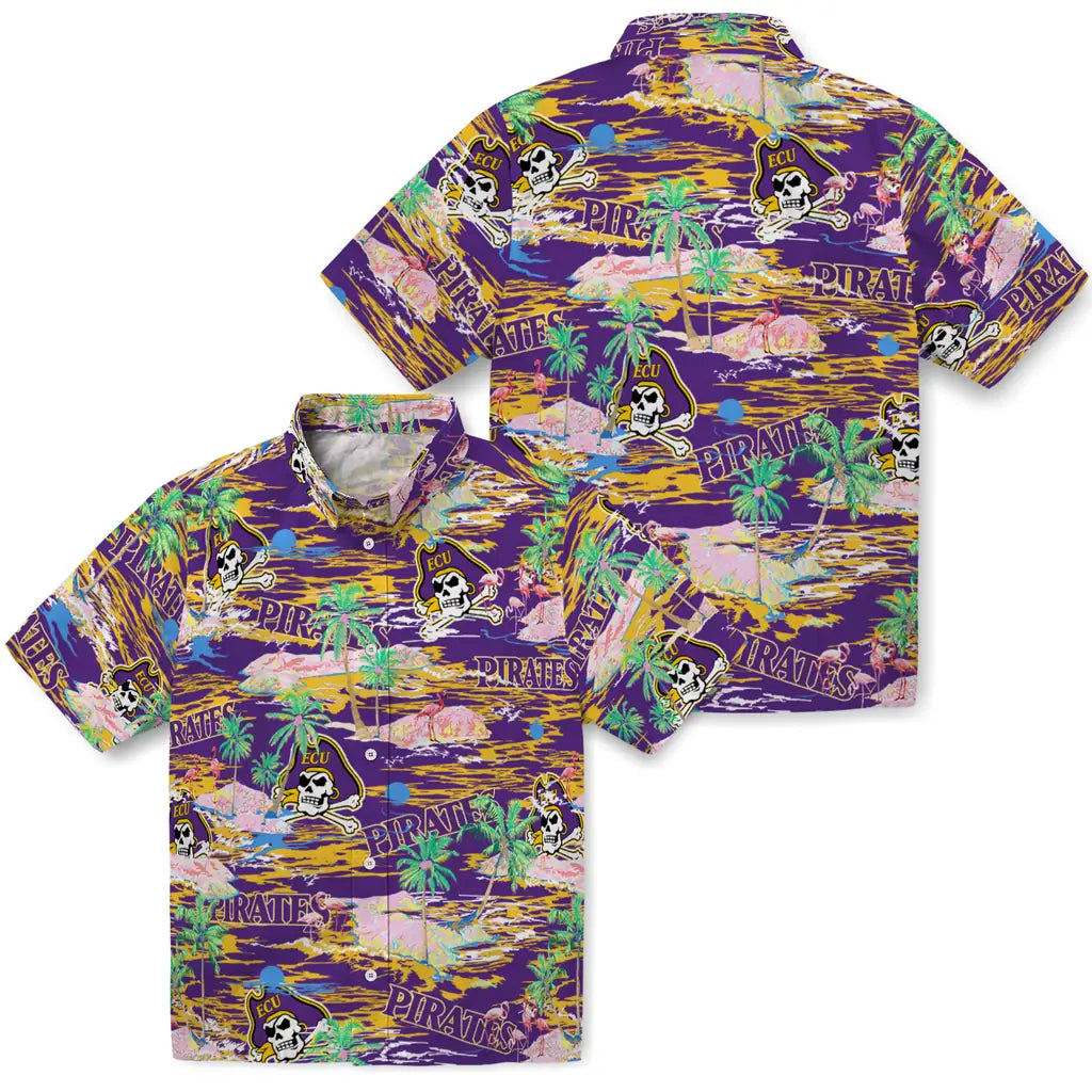 East Carolina Pirates Flamingo Retreat 2026 Hawaiian Shirt – Moonbestprint