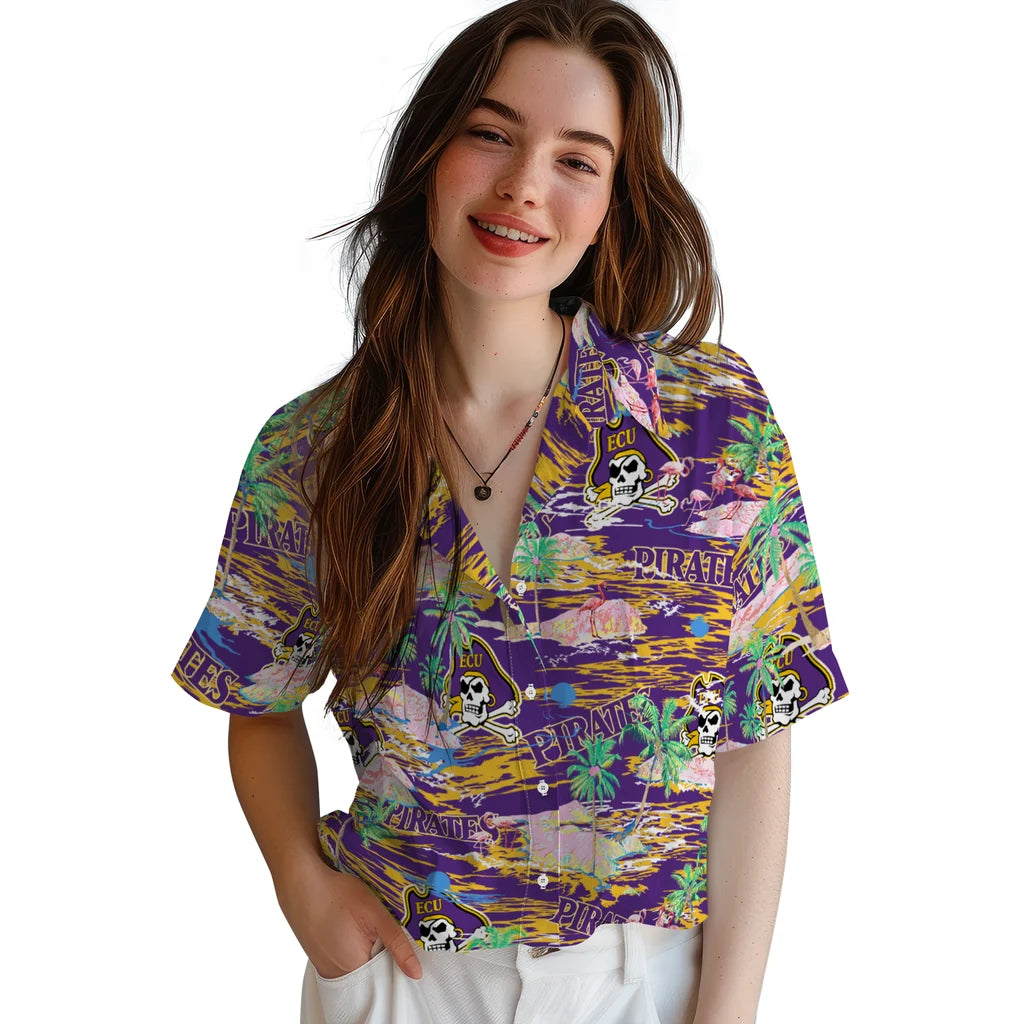 East Carolina Pirates Flamingo Retreat 2026 Hawaiian Shirt – Moonbestprint