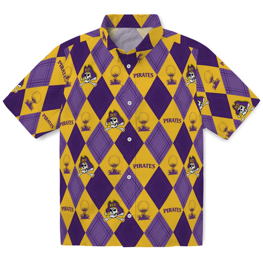 East Carolina Pirates Hawaiian Shirt - Golfing Plaid | Moonbestprint