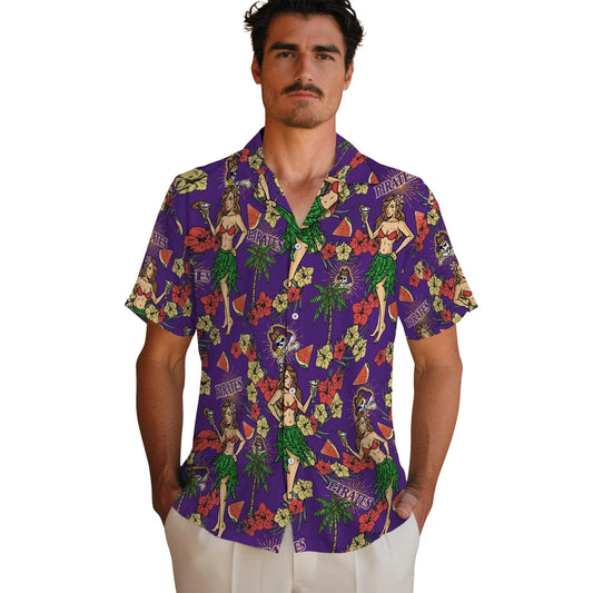 East Carolina Pirates Hawaiian Shirt - Hawaiian Girls Design | Moonbestprint