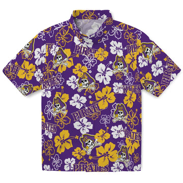 East Carolina Pirates Hibiscus Bloom Hawaiian Shirt – Moonbestprint
