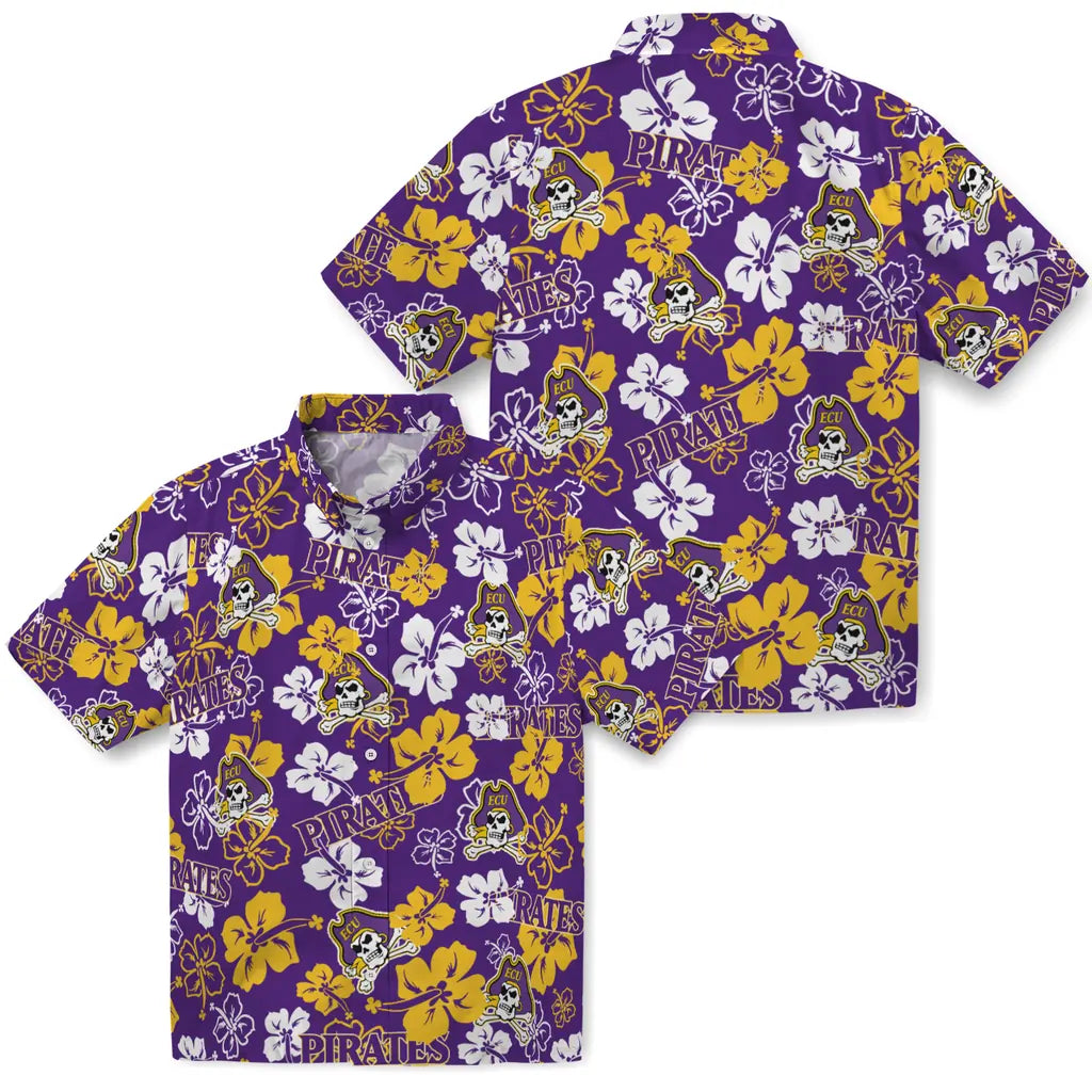 East Carolina Pirates Hibiscus Bloom Hawaiian Shirt – Moonbestprint