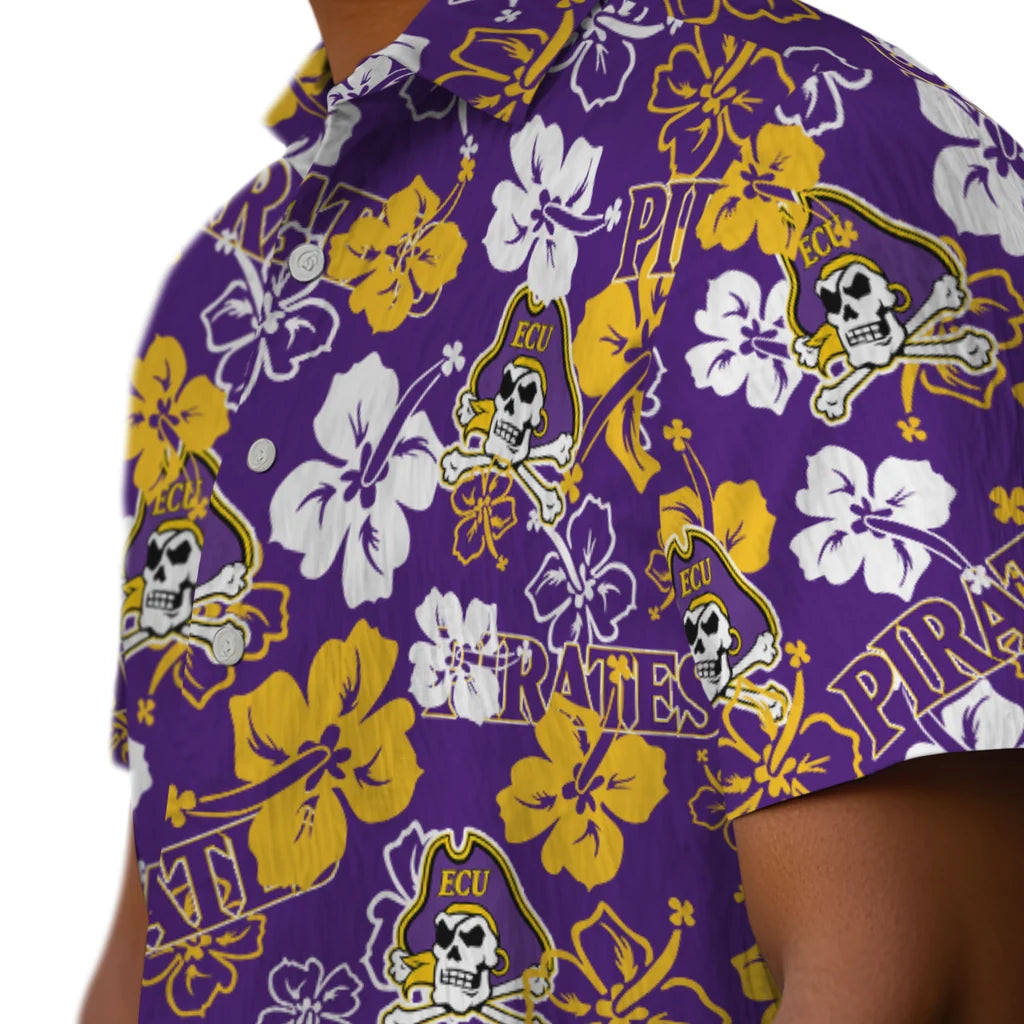 East Carolina Pirates Hibiscus Bloom Hawaiian Shirt – Moonbestprint