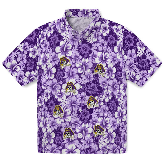 East Carolina Pirates Hawaiian Shirt - Hibiscus Blooms | Moonbestprint