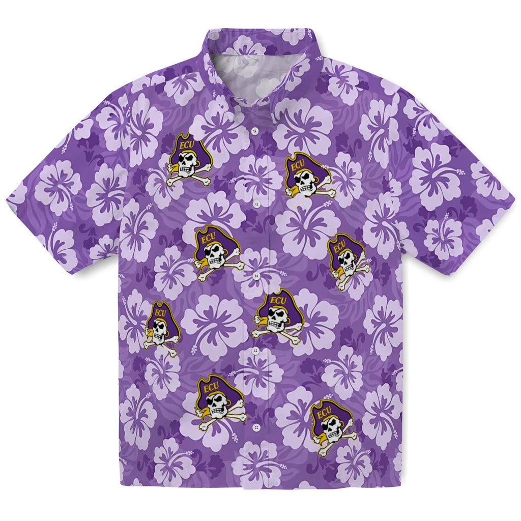 East Carolina Pirates Hawaiian Shirt - Hibiscus Cluster | Moonbestprint