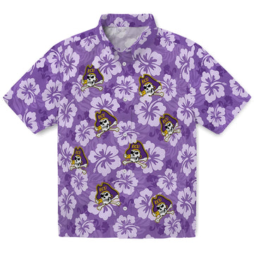 East Carolina Pirates Hawaiian Shirt - Hibiscus Cluster | Moonbestprint