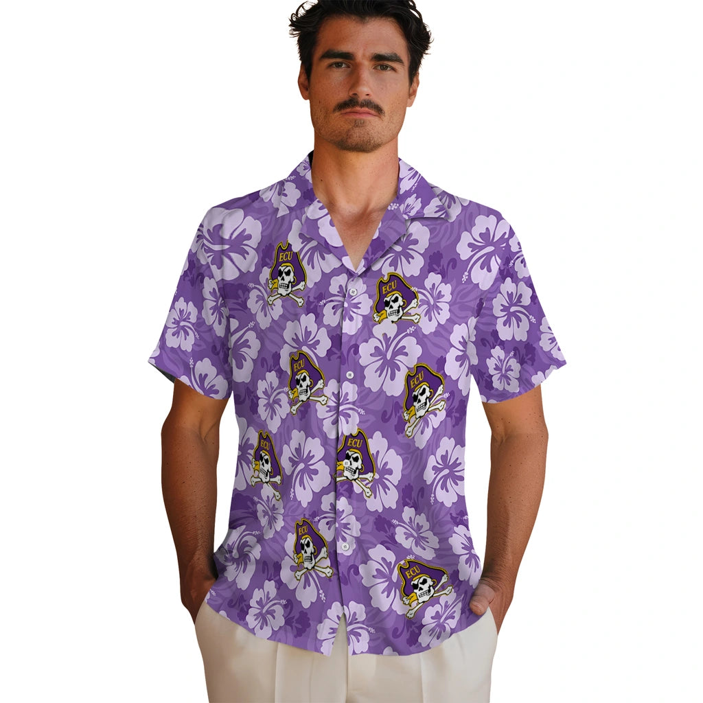 East Carolina Pirates Hawaiian Shirt - Hibiscus Cluster | Moonbestprint