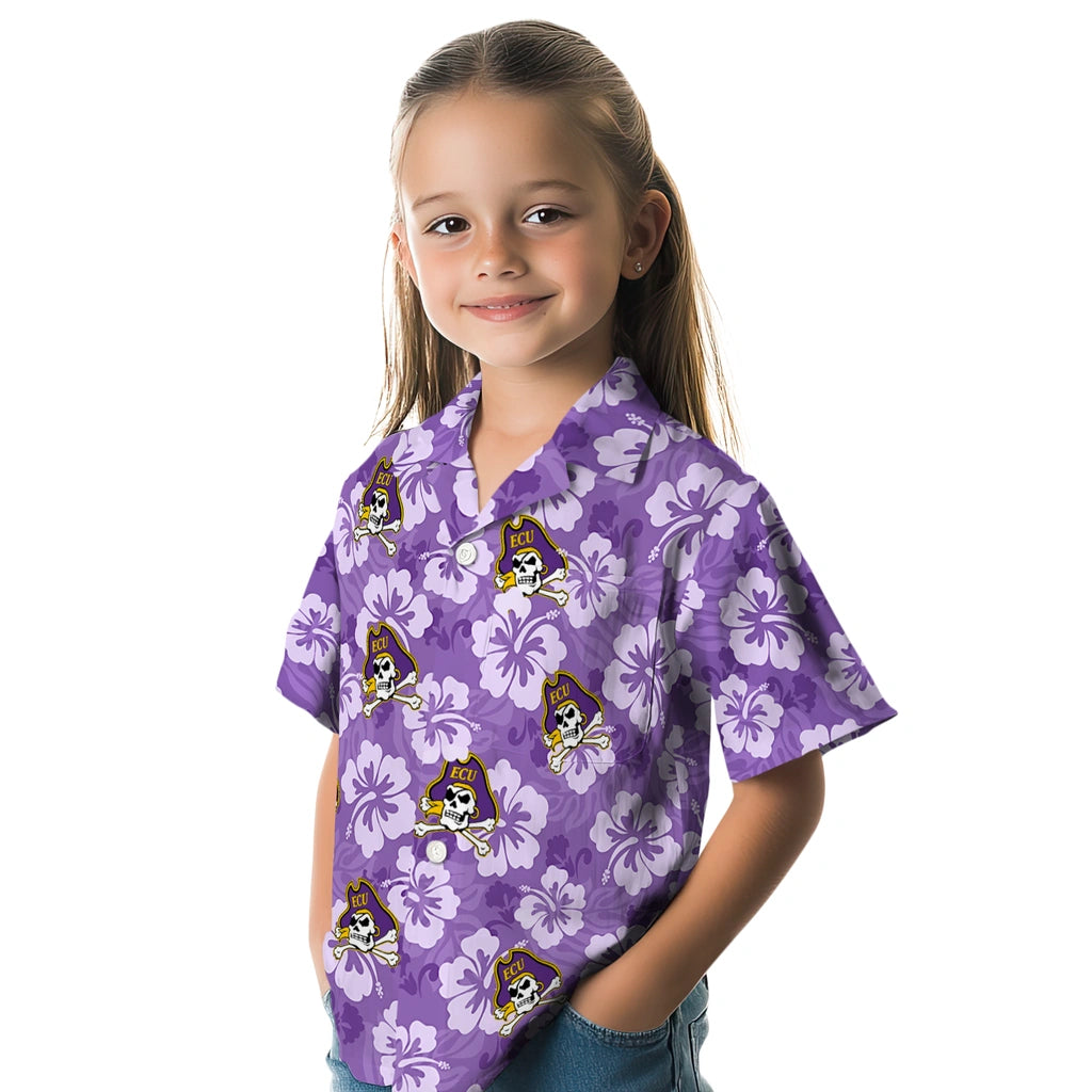 East Carolina Pirates Hawaiian Shirt - Hibiscus Cluster | Moonbestprint