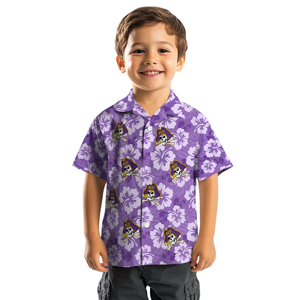East Carolina Pirates Hawaiian Shirt - Hibiscus Cluster | Moonbestprint