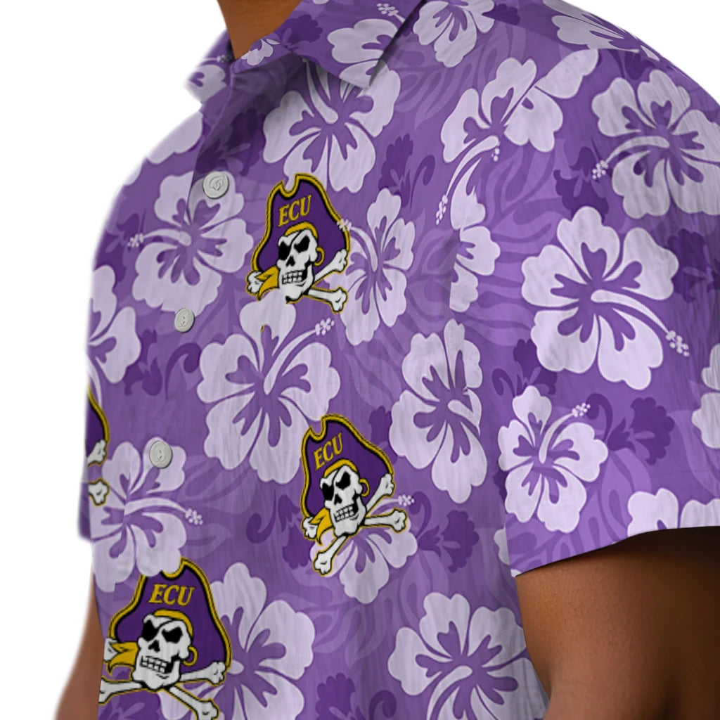 East Carolina Pirates Hawaiian Shirt - Hibiscus Cluster | Moonbestprint