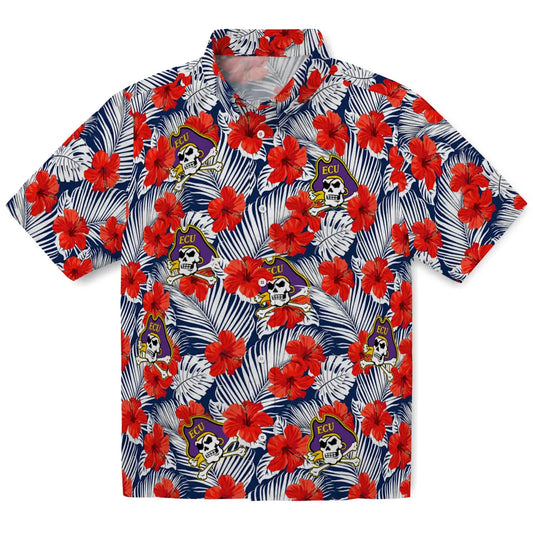 East Carolina Pirates Hawaiian Shirt - Hibiscus Fiesta | Moonbestprint