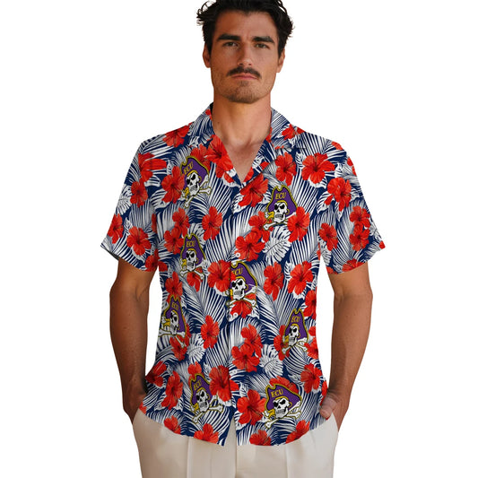 East Carolina Pirates Hawaiian Shirt - Hibiscus Fiesta | Moonbestprint