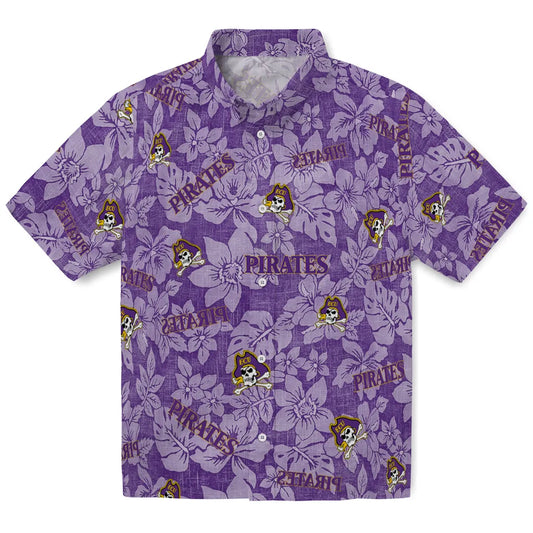 East Carolina Pirates Hawaiian Shirt - Hibiscus Oasis | Moonbestprint