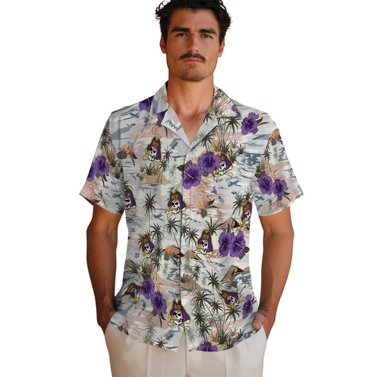 East Carolina Pirates Hawaiian Shirt - Hibiscus Seaside | Moonbestprint