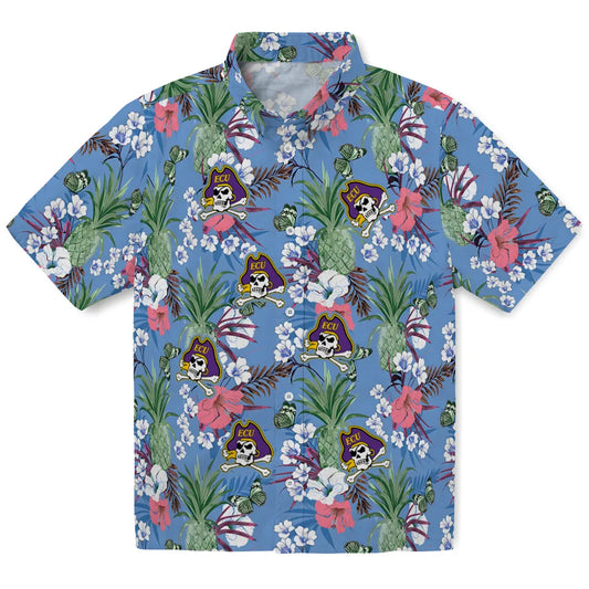 East Carolina Pirates Hawaiian Shirt - Pineapple Bouquet | Moonbestprint