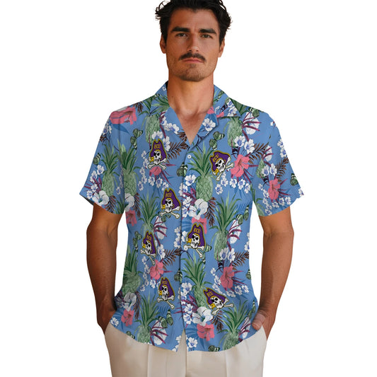 East Carolina Pirates Hawaiian Shirt - Pineapple Bouquet | Moonbestprint