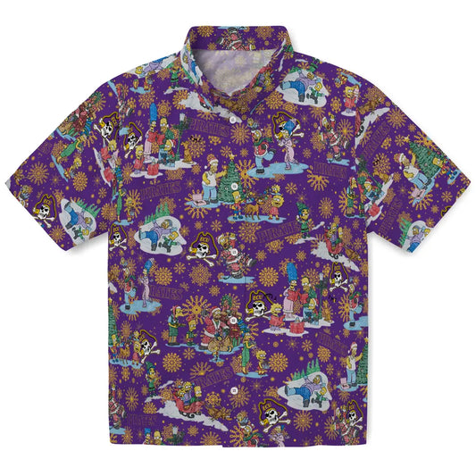 East Carolina Pirates Hawaiian Shirt - Simpsons Christmas | Moonbestprint