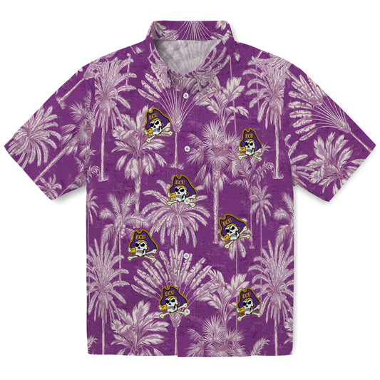 East Carolina Pirates Hawaiian Shirt - Vintage Palm Tree | Moonbestprint