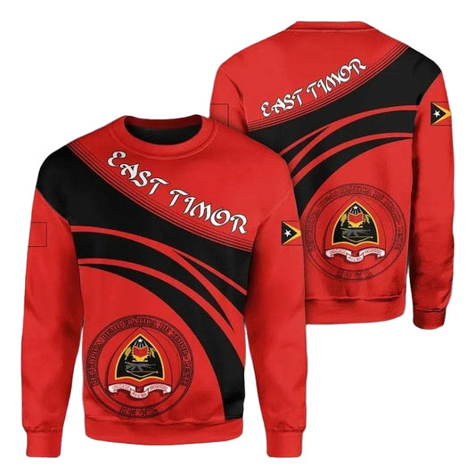 East Timor Coat Of Arms Sweater Cricket Style J5W ? Usalast