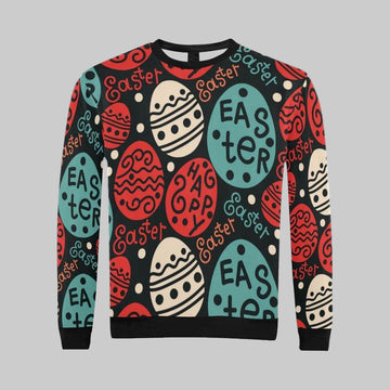 Easter Eggs Design Pattern All Over Print Crewneck Sweater For Men Large Model H18 Sh4257 ? Usalast