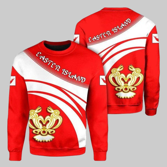 Easter Island Coat Of Arms Sweater Cricket Style J5W ? Usalast