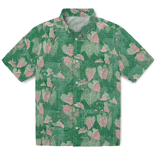 Eastern Michigan Eagles Hawaiian Shirt - Anthurium Overlay | Moonbestprint