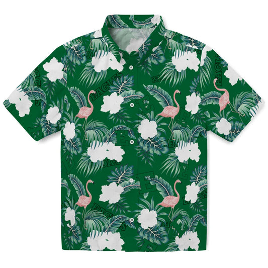 Eastern Michigan Eagles Hawaiian Shirt - Flamingo and Hibiscus | Moonbestprint