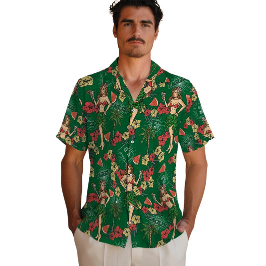 Eastern Michigan Eagles Hawaiian Shirt - Hawaiian Girls Design | Moonbestprint